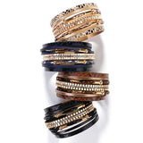 Snakeskin Pattern Leather Bracelet for Women