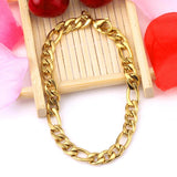 Punk Stainless Steel Chain Bracelet Unisex Jewelry