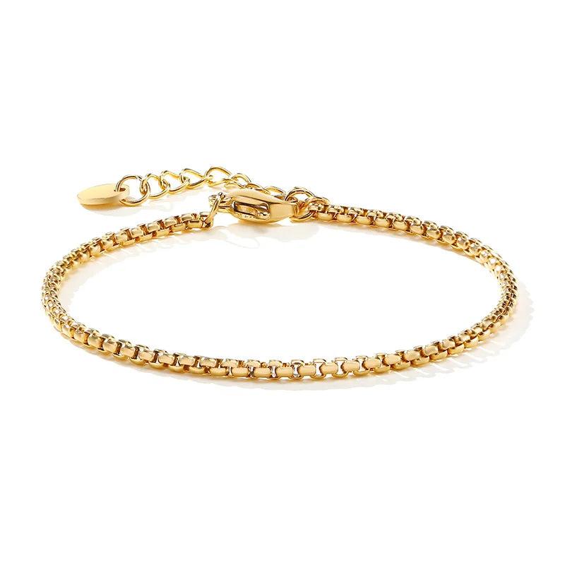 Stainless Steel Snake Chain Bracelet Adjustable