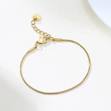 Stainless Steel Snake Chain Bracelet Adjustable