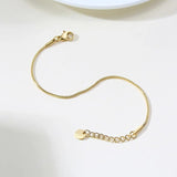 Stainless Steel Snake Chain Bracelet Adjustable