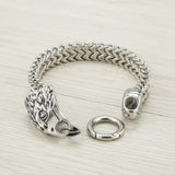Men's Punk Stainless Steel Eagle Head Chain Bracelet