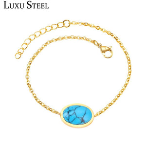 20cm+3cm Extender Link Chain Bracelets Female Gift Blue/Red/Light Pink/Black Sto