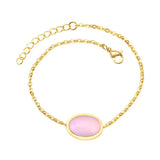 20cm+3cm Extender Link Chain Bracelets Female Gift Blue/Red/Light Pink/Black Sto