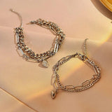 Heart Matched Bracelet for Women Men Stainless Steel Magnetic Love Bracelets