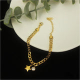 316L Stainless Steel 2 Layer Star Smiley Bracelet
