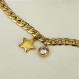 316L Stainless Steel 2 Layer Star Smiley Bracelet