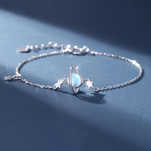 Moonstone Planet Tassel Star Charm Bracelet & Bangle for Women SL171