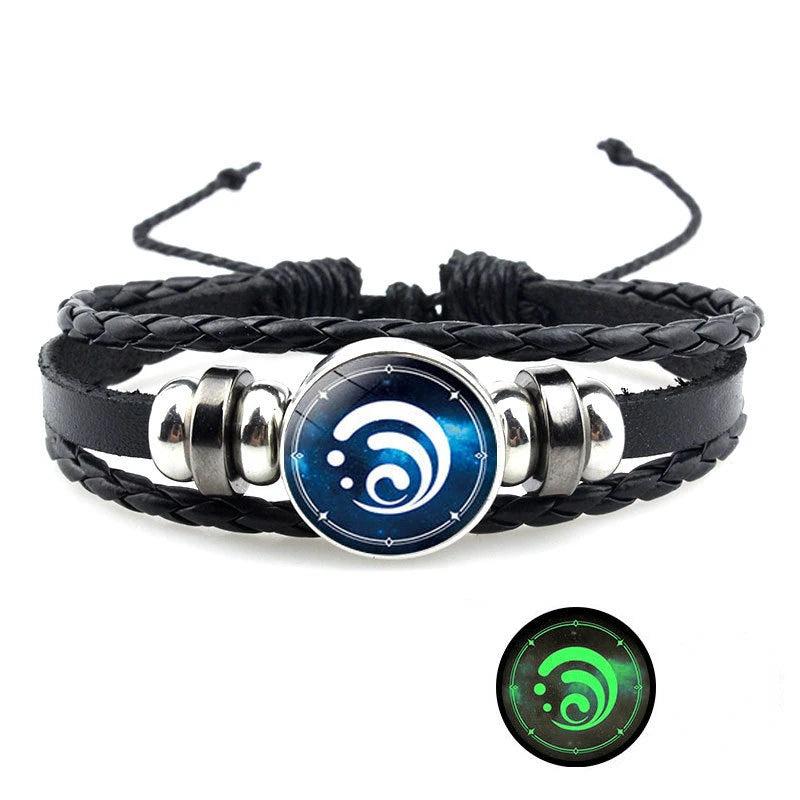 Hot Anime Element Vision God's Eye Leather Bracelet Men Women Bangle