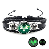 Hot Anime Element Vision God's Eye Leather Bracelet Men Women Bangle