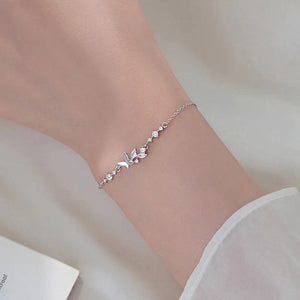Crystal Butterfly Charm Bracelet Women Party Wedding Jewelry