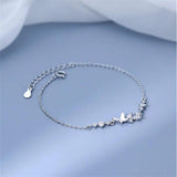 Crystal Butterfly Charm Bracelet Women Party Wedding Jewelry