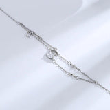 Double Layer Chain Crystal Bracelet Bangle For Women