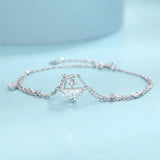 Double Layer Chain Crystal Bracelet Bangle For Women