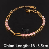 Adjustable Zircon Tennis Bracelet for Women
