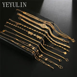 Multi-style Chain Bracelet Bangle Golden Beads Pixiu Adjustable Bracelet