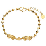 Multi-style Chain Bracelet Bangle Golden Beads Pixiu Adjustable Bracelet