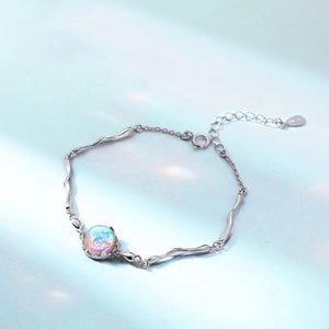 Opal Round Bead Charm Bracelet Wedding Party Jewelry A204
