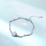 Opal Round Bead Charm Bracelet Wedding Party Jewelry A204