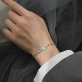 Opal Round Bead Charm Bracelet Wedding Party Jewelry A204