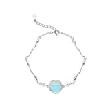 Opal Round Bead Charm Bracelet Wedding Party Jewelry A204