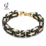 Fongten Byzantium Box Chain Men's Bracelet Stainless Steel Silver