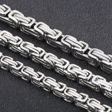 Fongten Byzantium Box Chain Men's Bracelet Stainless Steel Silver