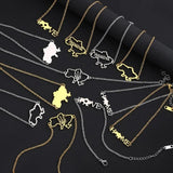Stainless Steel Ukraine Map Bracelet Silver Hand Chain Jewelry