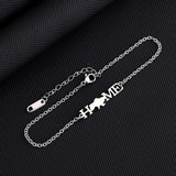 Stainless Steel Ukraine Map Bracelet Silver Hand Chain Jewelry