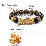 Vintage Brave Troops Six Proverbs Charm Bracelets Homme Prayer Bangles