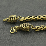 Copper Dragon Head Bracelets Hip-Hop Jewelry Wristbands for Men Women