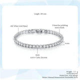 Zircon Light Bangle Chain Bracelet for Women