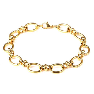 Stainless Steel Chain Bracelet Geometric Oval Width Bracelets Women Men