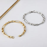 Stainless Steel Chain Bracelet Geometric Oval Width Bracelets Women Men