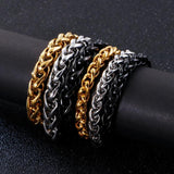 Retro HipHop Style Stainless Steel Bracelet Tricolor