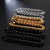 Retro HipHop Style Stainless Steel Bracelet Tricolor