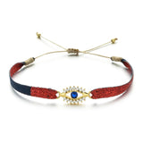 Boho Colorful Rope Bracelet God Eye Heart Friendship Bracelet