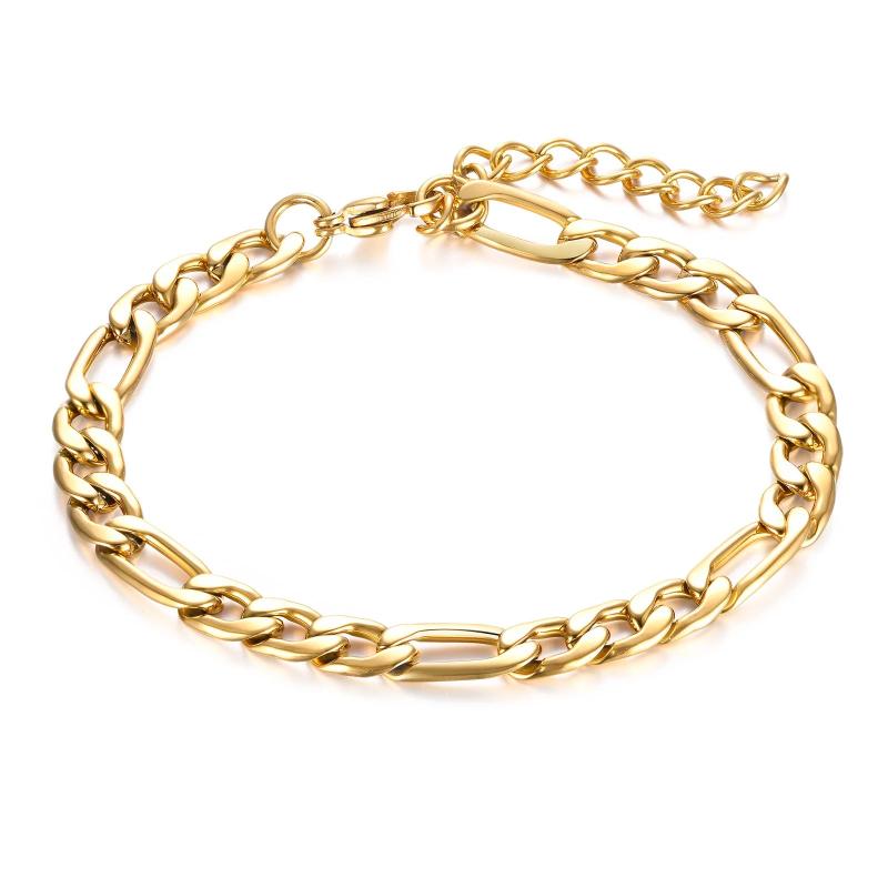 Figaron Chain Bracelet, 7mm Stainless Steel Link