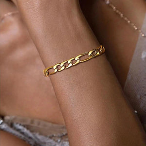 Figaron Chain Bracelet, 7mm Stainless Steel Link