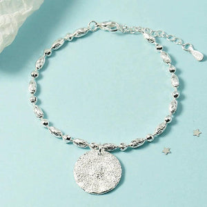 Silver Bead Chain Charm Bracelet & Bangle for Women Girls SL403