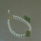 Crystal Bead Pearl Charm Bracelet for Women Girl Accessories