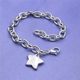 Silver Plated Star Pendant Bracelet for Women