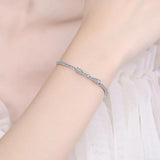 Zircon Bowknot Charm Bracelet for Women Girl Party Gift
