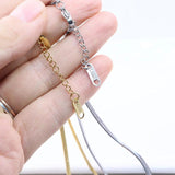 Stainless Steel 16.5+4cm Snake Bracelet Chain 3mm Wide DIY Pendant Jewelry