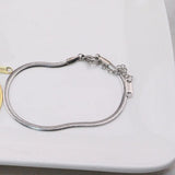 Stainless Steel 16.5+4cm Snake Bracelet Chain 3mm Wide DIY Pendant Jewelry