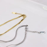 Stainless Steel 16.5+4cm Snake Bracelet Chain 3mm Wide DIY Pendant Jewelry