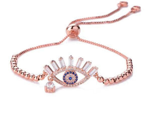 Evil Eye Multicolor Micro Pave CZ Bracelet