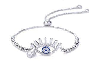 Evil Eye Multicolor Micro Pave CZ Bracelet
