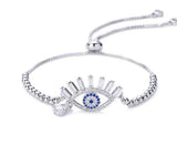 Evil Eye Multicolor Micro Pave CZ Bracelet
