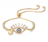 Evil Eye Multicolor Micro Pave CZ Bracelet